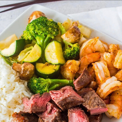 Beef + Shrimp Hibachi Catering LA